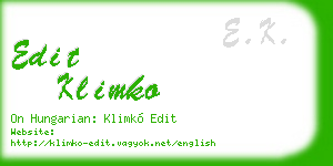 edit klimko business card
